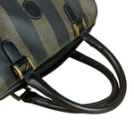 Fendi Vintage Pequin Stripped Mini Boston Bag