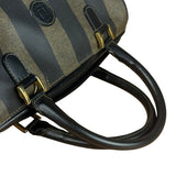 Fendi Vintage Pequin Stripped Mini Boston Bag