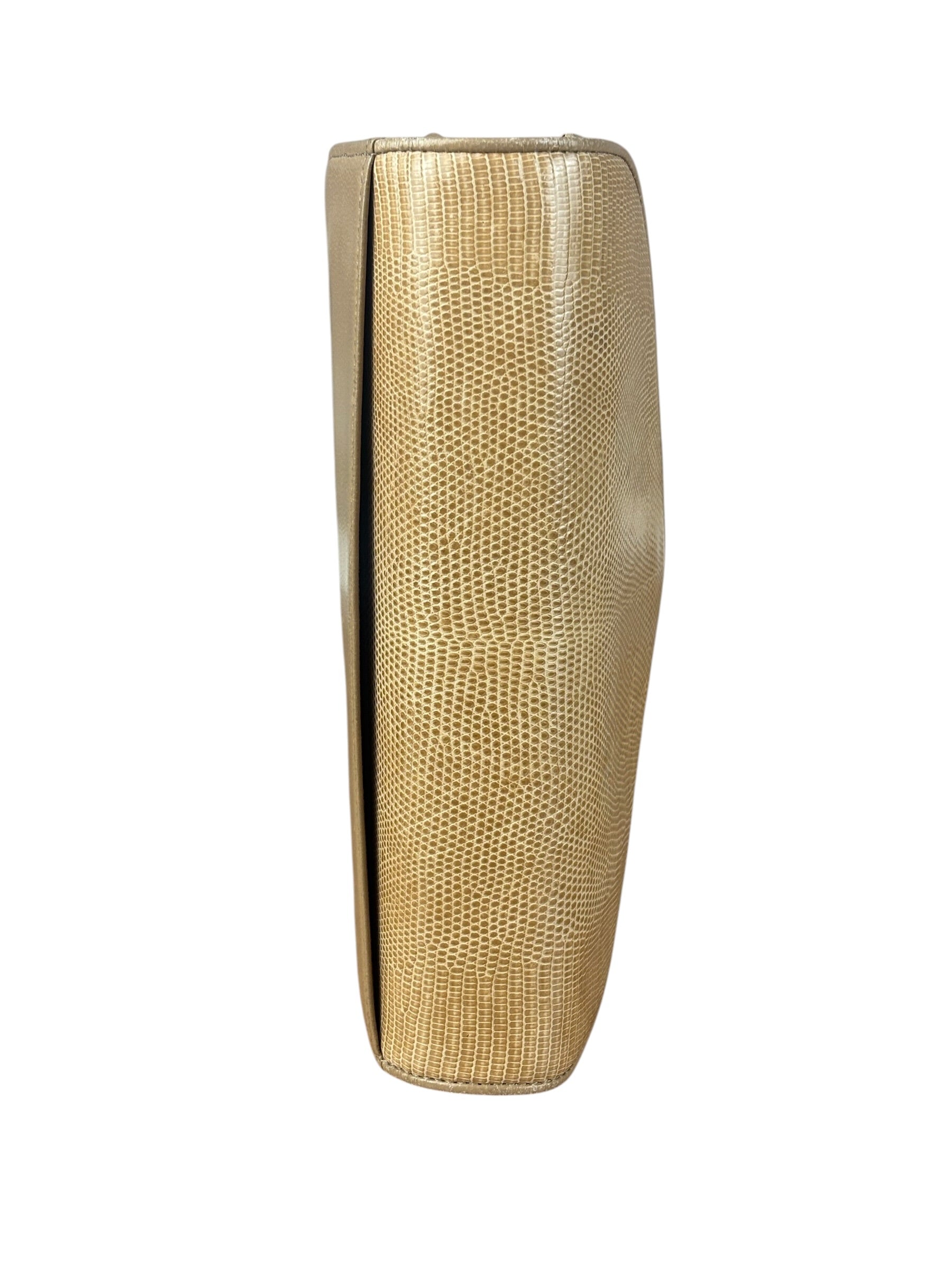 Yves Saint Laurent Vintage Beige Lizard Shoulder Bag