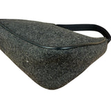 Prada Charcoal Gray Wool Sport Mini Hobo Bag