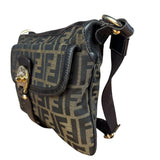 Fendi Vintage Zucca Pattern Canvas Shoulder Bag