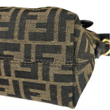 Fendi Brown Leather Trim Zucca By The Way Soft Mini Crossbody