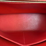Hermes Kelly 32 Courchevel Rouge Vif Gold Handbag 1997