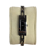 Gucci Vintage Black Dial Narrow Rectangular Link Watch 3900L