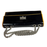 Chanel Black Patent Orange Trim 2.55 Flap 2009