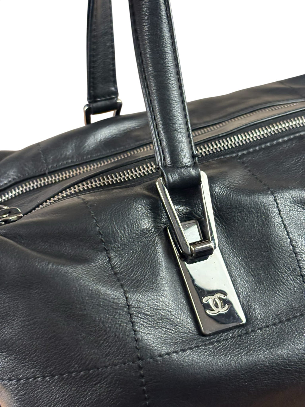 Chanel Black Wild Chocolate Bar Bowler Bag 2002