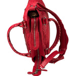 Balenciaga Red Leather Motocross City Two-Way Bag