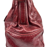 Miu Miu Amaranth Vitello Shine Leather Double Zip 2Way Handbag
