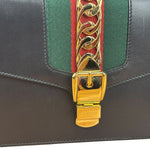 Gucci Black Leather Sylvie Small Hand/Shoulder Bag