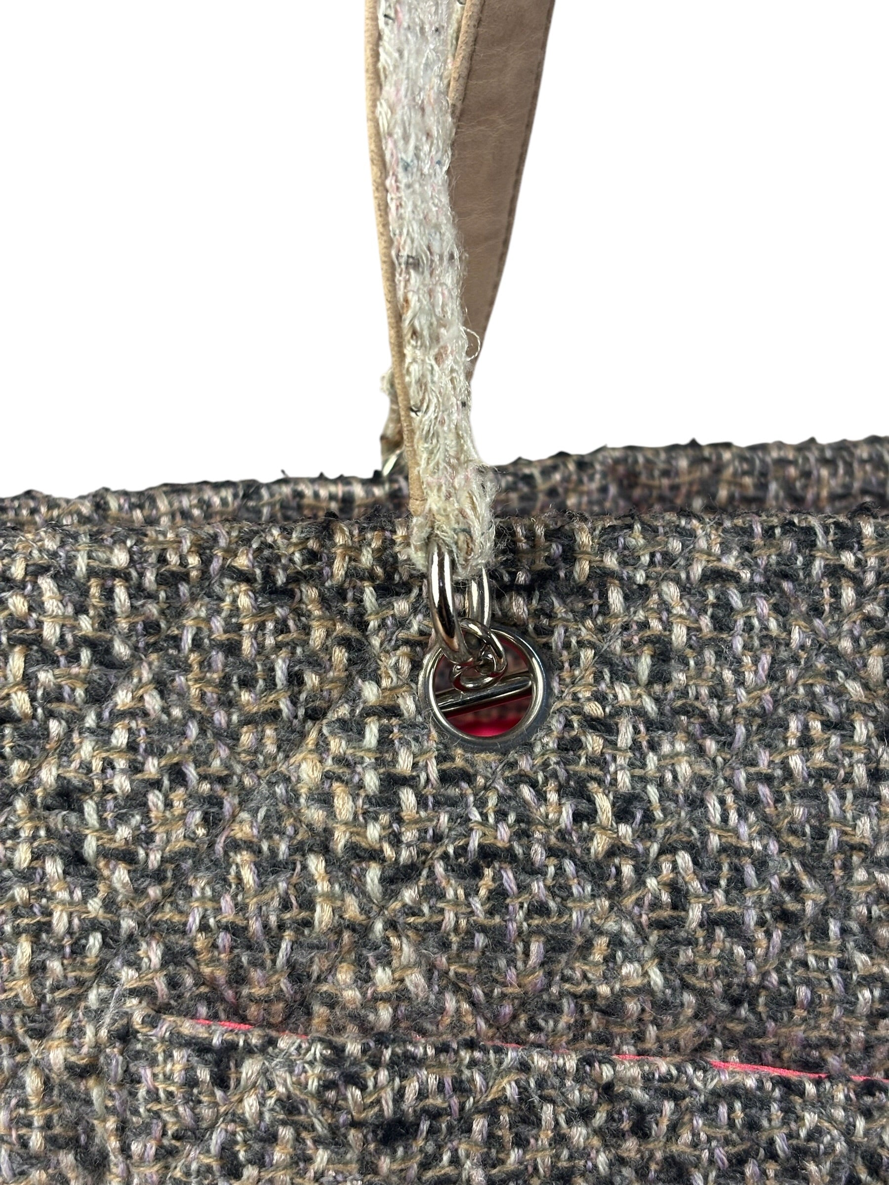 Chanel Grey Tweed Cambon Line Tote Bag 2004