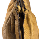 Gucci Vintage Tan Lizard Skin Hobo Bag