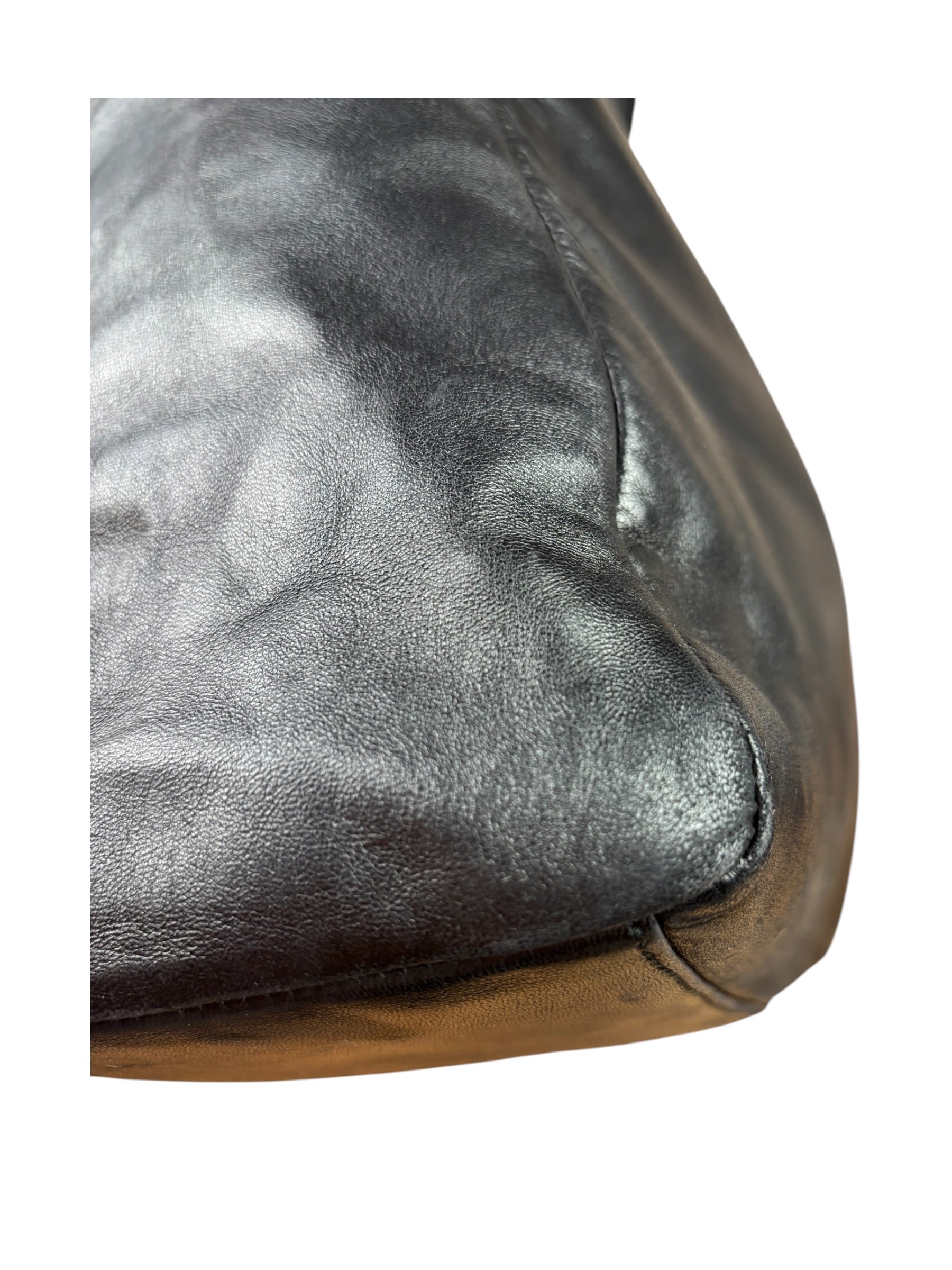 Prada Black Leather Tote Bag