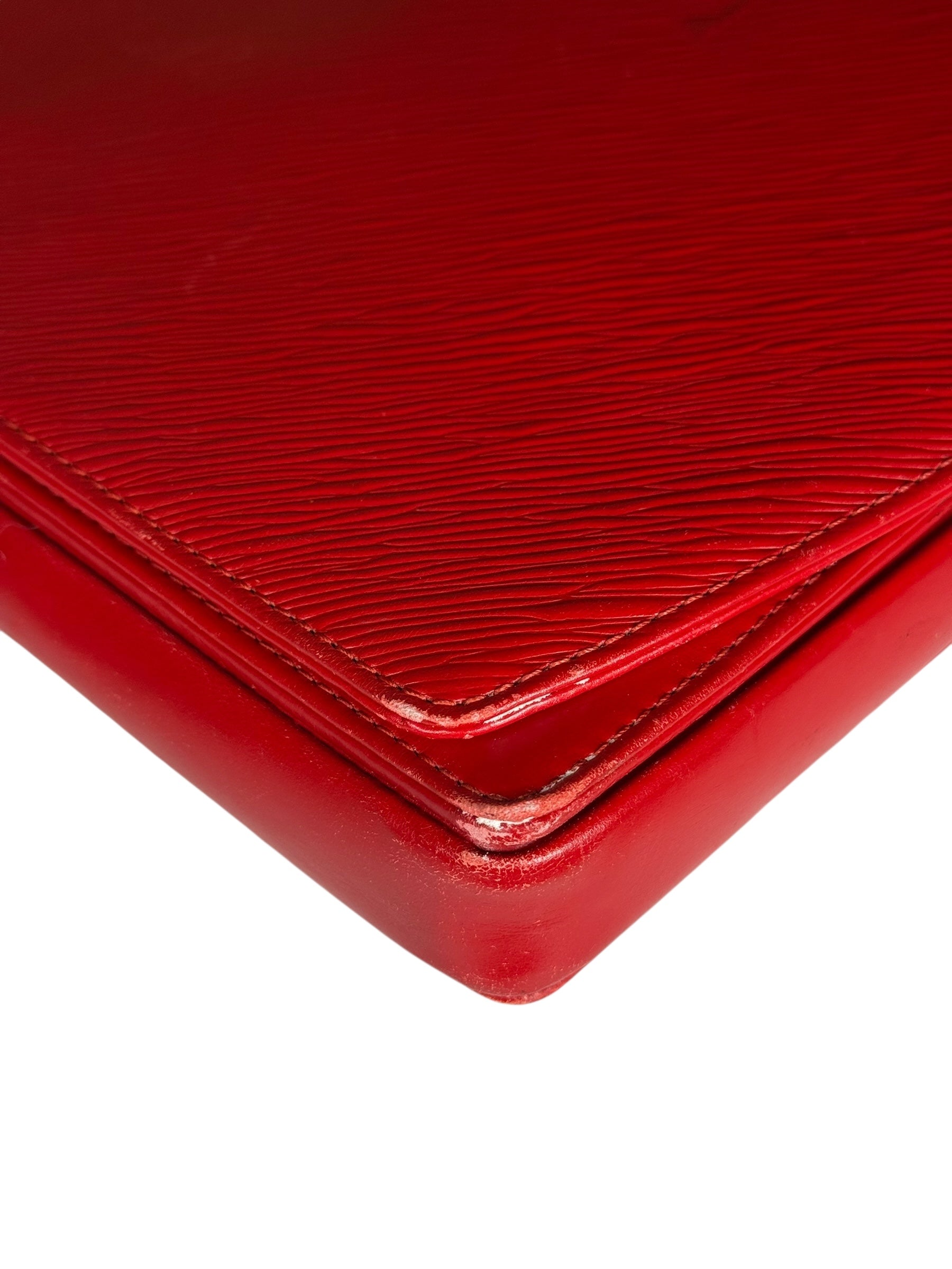 Louis Vuitton Red Epi Opera Delphes Work Bag
