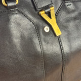 YSL Black Leather Cabas Chyc 2Way