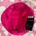 Miu Miu Pink Floral Canvas Bucket Hat