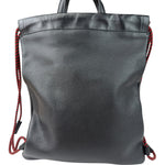 Gucci Black Leather Drawstring Backpack