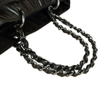 Chanel Black/Grey Textured Patent 2.55 Reissue Chain Tote