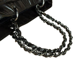 Chanel Black/Grey Textured Patent 2.55 Reissue Chain Tote