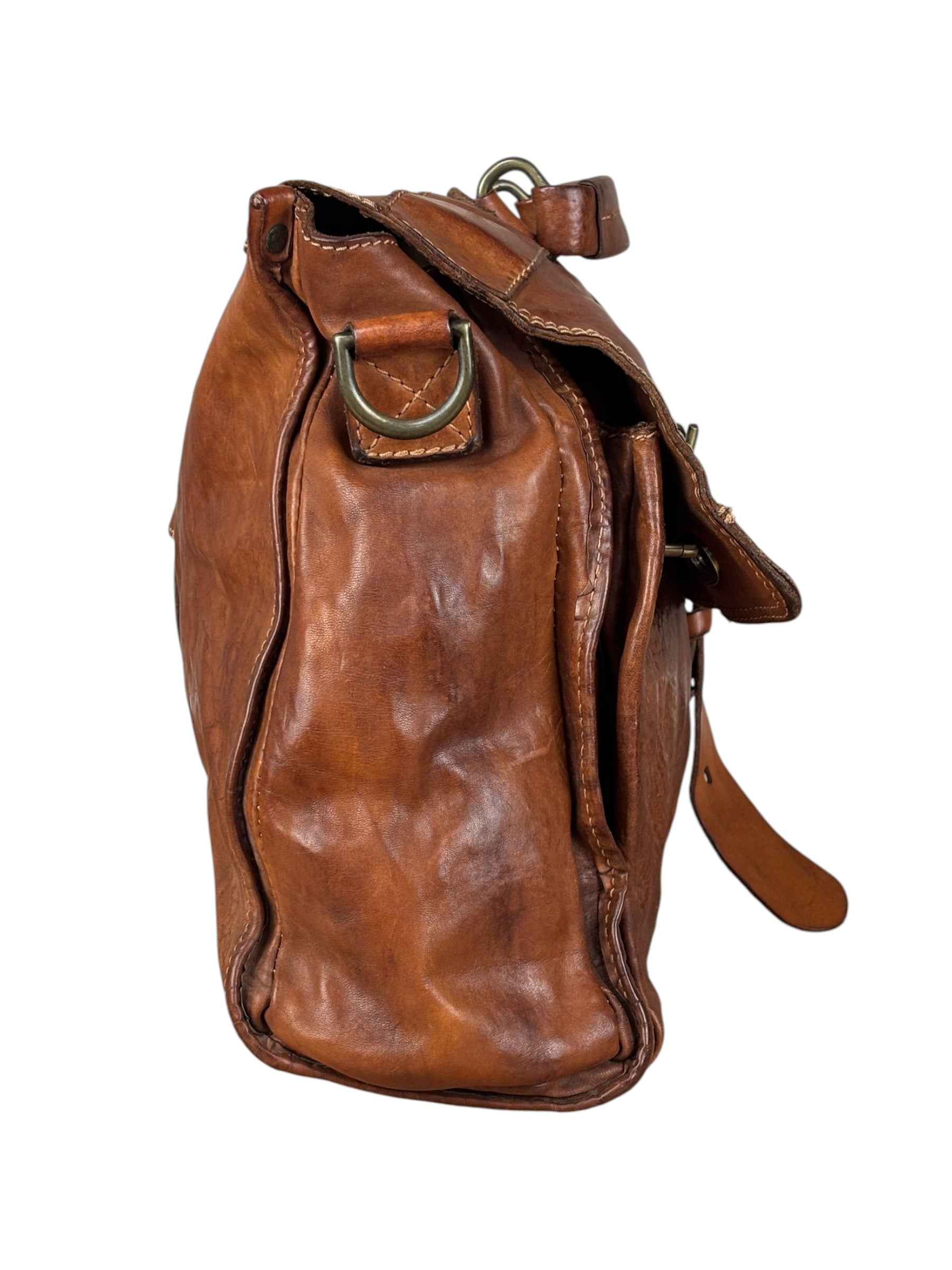 Campomaggi Brown Leather Messenger Bag