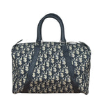 Christian Dior Vintage Blue Oblique Trotter Boston Bag