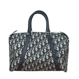 Christian Dior Vintage Blue Oblique Trotter Boston Bag