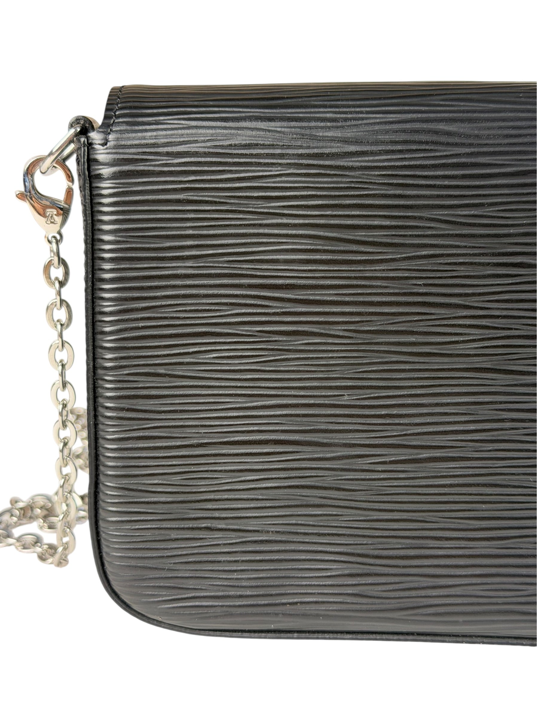 Louis Vuitton Black Epi Leather Felicie Pochette