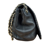 Tory Burch Black Marion Whipstitch Flap Shoulder Bag