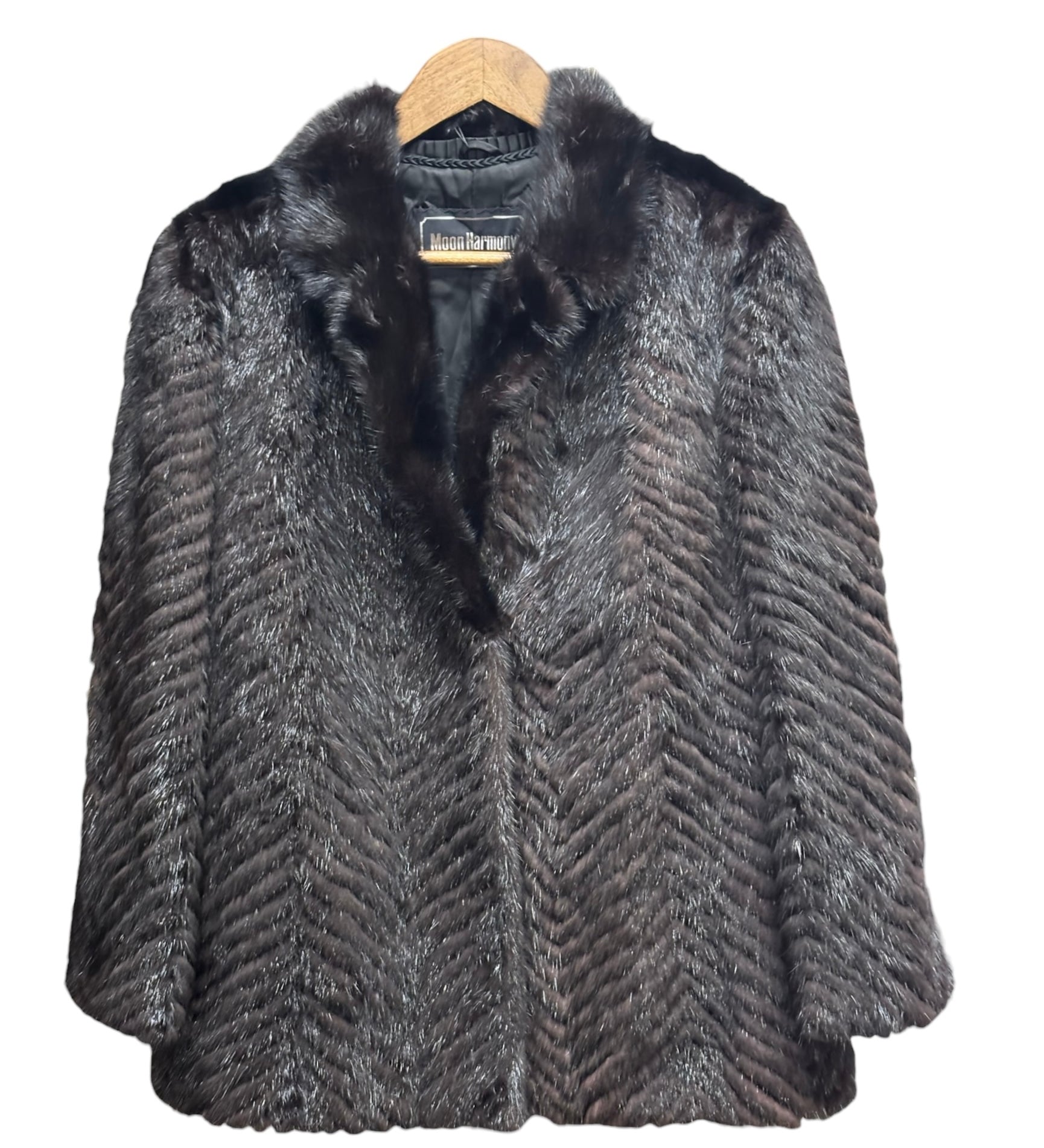 Vintage Moon Harmony Dark Brown Mink Fur Coat