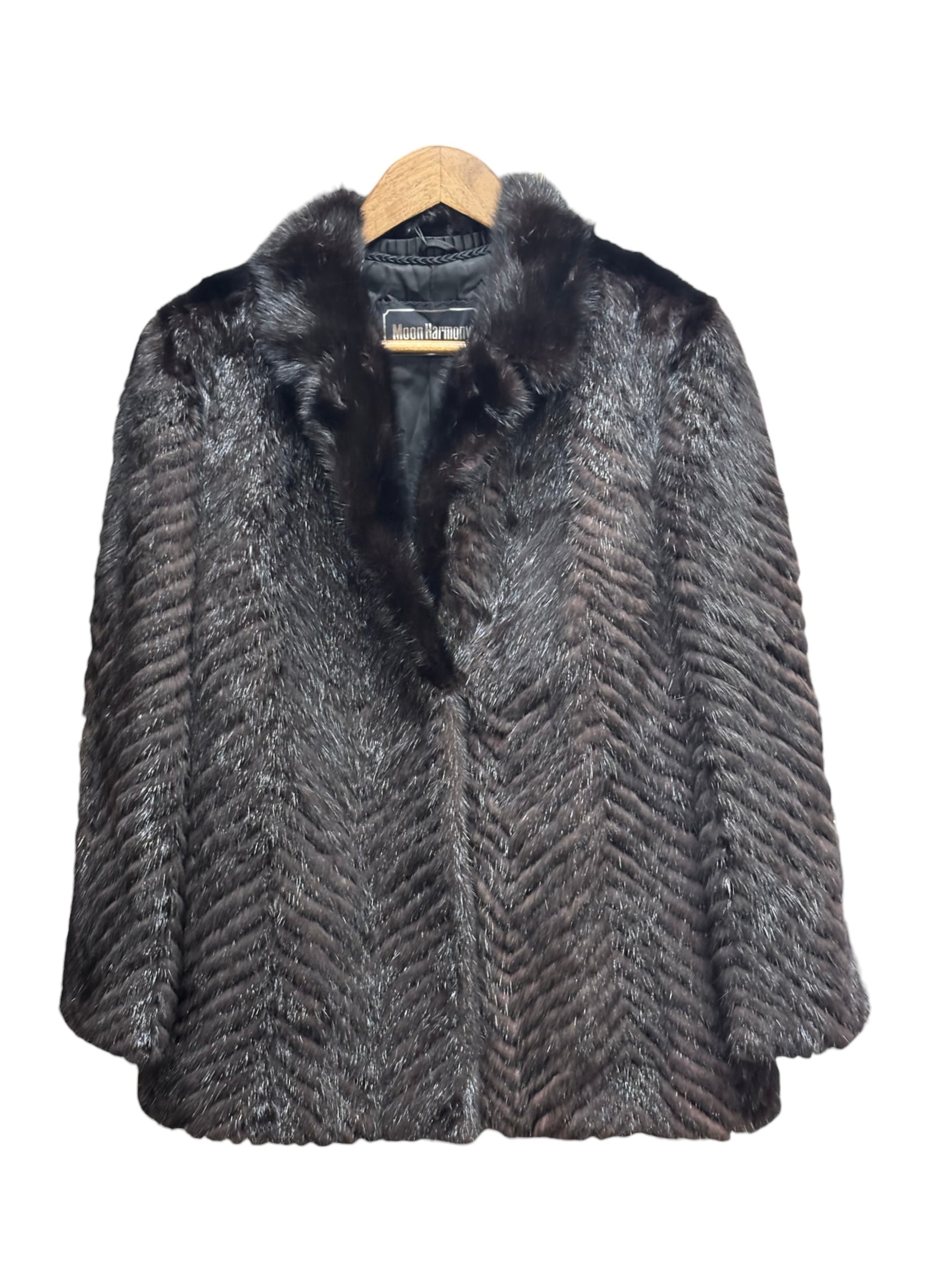 Vintage Moon Harmony Dark Brown Mink Fur Coat