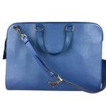 Prada Blue Saffiano Leather 2Way Briefcase Bag