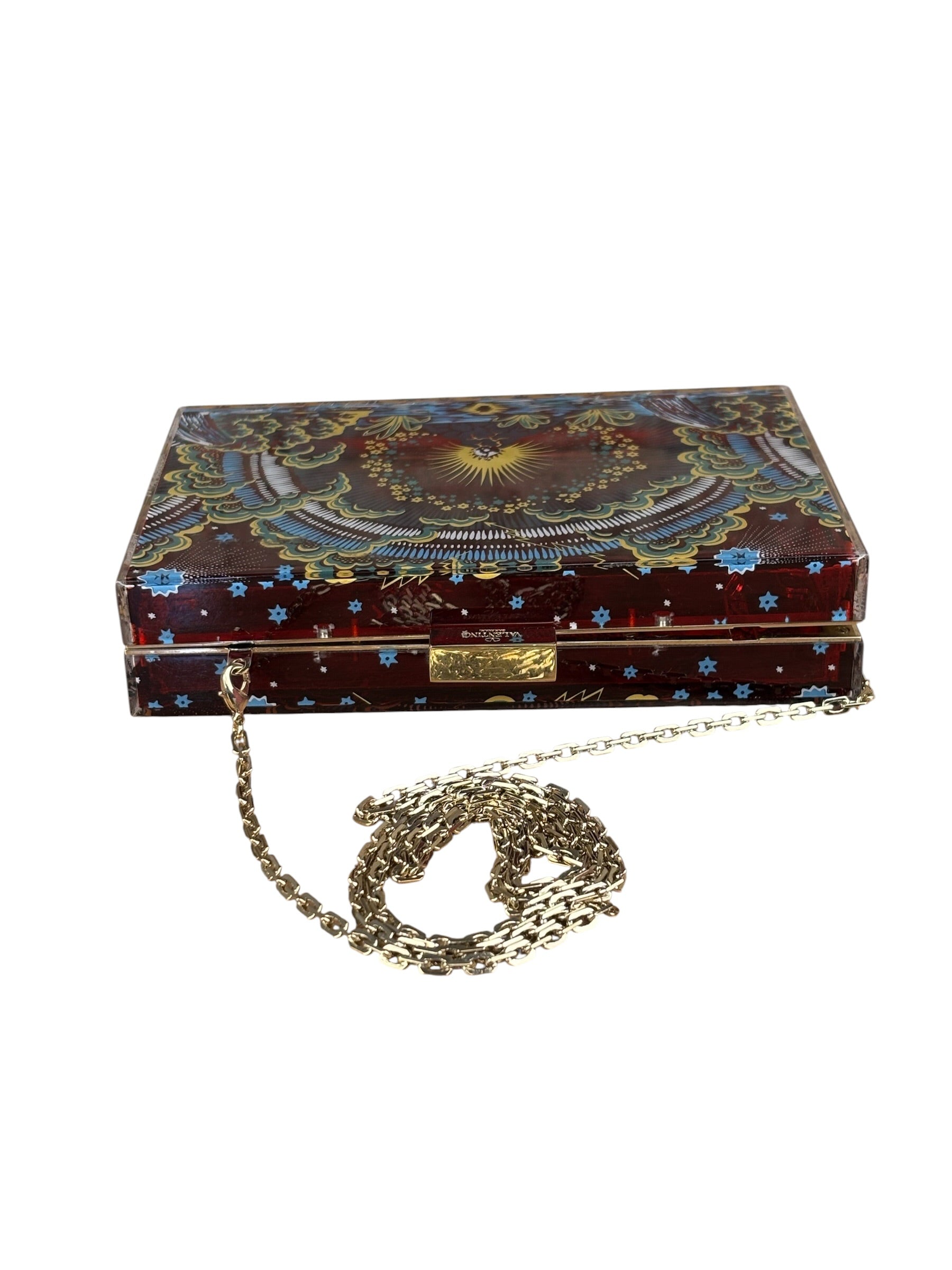 Valentino Plexiglass Volcano Box Clutch 2016