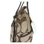 Coach Vintage Leather Trim Signature Multi Stripe Tote Bag