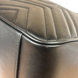 Gucci Black Leather Marmont Medium Shoulder Bag