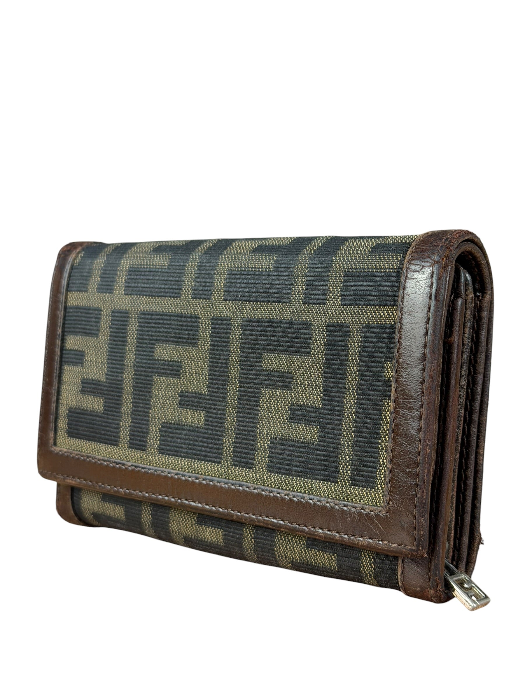 Fendi Zucca Monogram Canvas Trifold Wallet