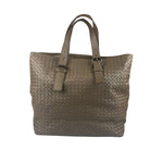 Bottega Veneta Gray Nappa Leather Intrecciato Tote Bag