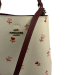 Coach Cream/Burgundy Small Town Bucket Bag