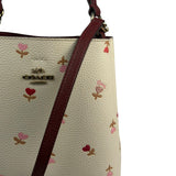 Coach Cream/Burgundy Small Town Bucket Bag