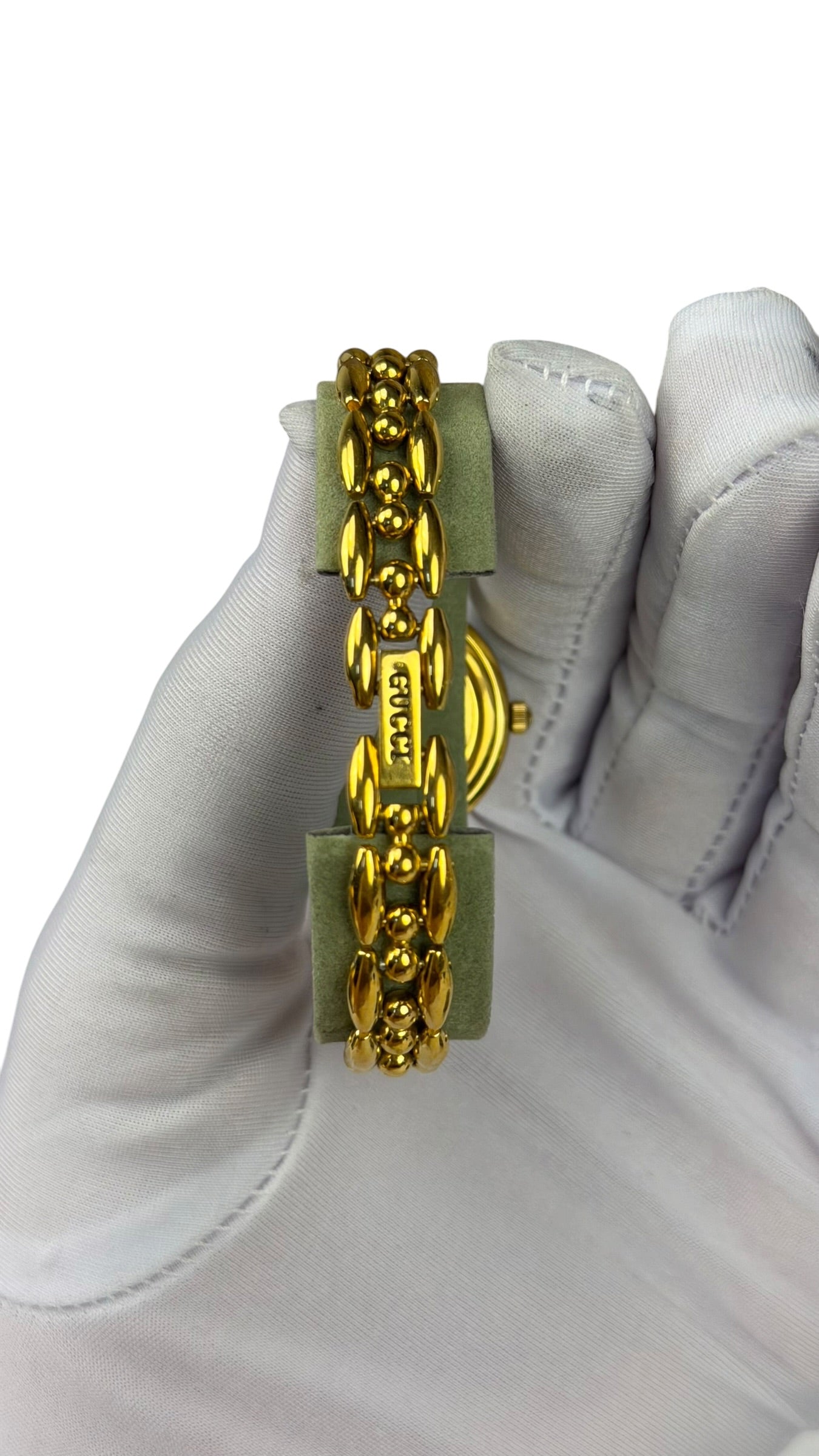 Gucci Interchangeable Bezel Gold Plated Link Band