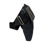Gucci Black Leather Trim GG Double Pocket Bel Bag