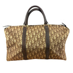 Christian Dior Brown Leather Trim Trotter Boston Bag