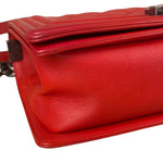 Chanel Red Leather Boy Flap Shoulder Bag -2013
