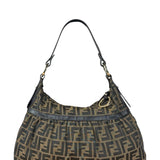 Fendi Vintage Dark Brown Zucca Chef Hobo Bag
