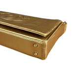 Chanel Gold Leather East West Shoulder Bag 2001