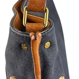 Chloe Dark Gray/Blue Harley Denim/Leather Crossbody Bag