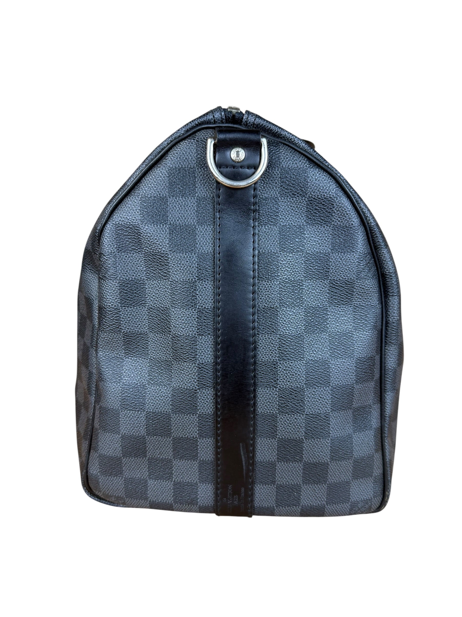 Louis Vuitton Canvas Damier Graphite Keepall Bandouliere Hand Bag