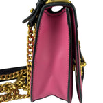 Prada Pink/Black Saffiano Leather Trim Small Cahier Crossbody Bag