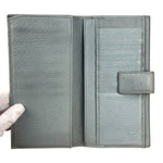 Gucci Light Blue GG Embellished Leather Long Wallet
