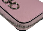 Salvatore Ferragamo Bubble Gum Calfskin Compact Zip-Around Wallet