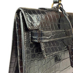 Hermes 1985 Black Crocodile Kelly 35