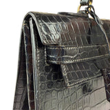 Hermes 1985 Black Crocodile Kelly 35
